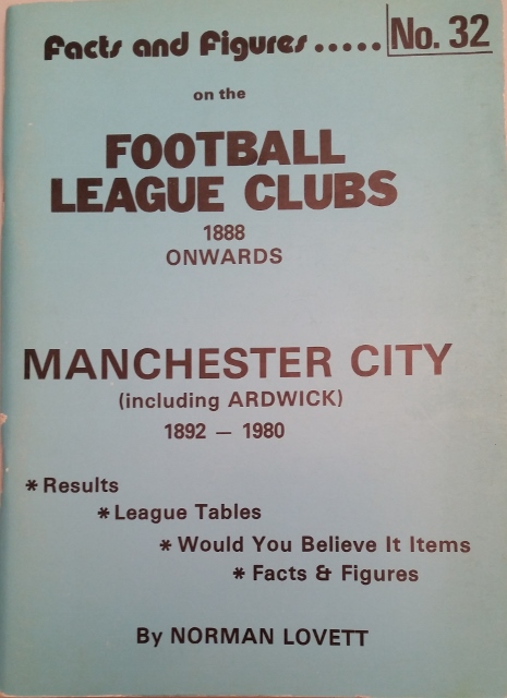 Image for Facts and Figures on the Football League Clubs: Manchester City (including Ardwick), 1892-1980 No. 32