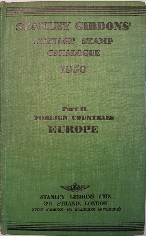 Image for Stanley Gibbons Priced Postage Stamp Catalogue 1950 Part II Foreign countries Europe