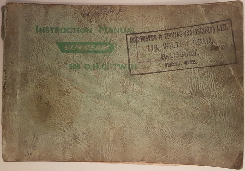 Image for Instruction Manual Sunbeam 500 O.H.C. Twin